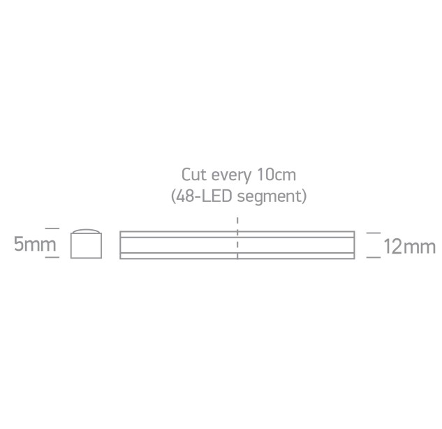 LED profilis 12W/mW 4000K IP66 7872/C