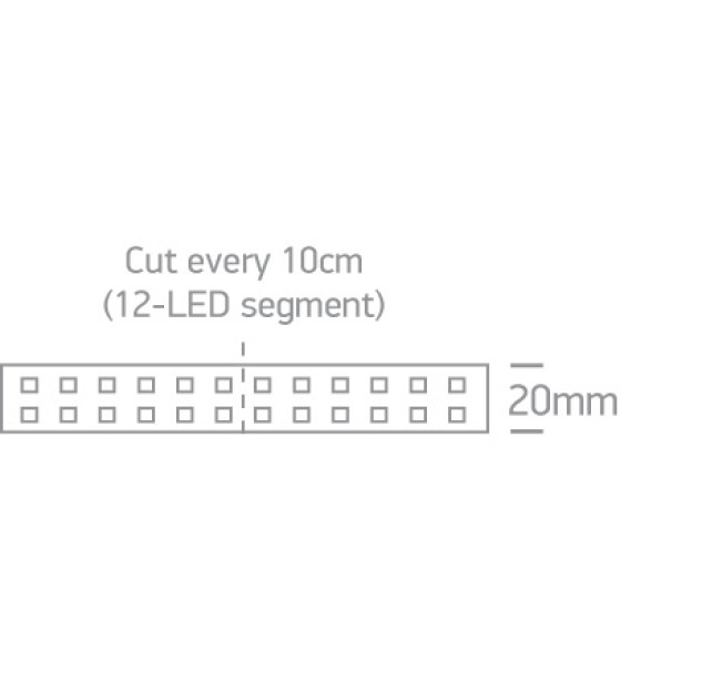 LED profilis 28,8W/mW 4000K 7880/C