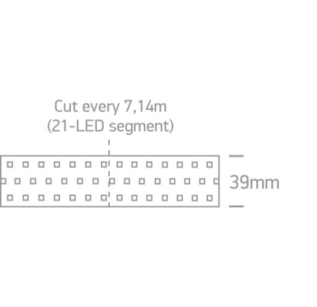 LED profilis 48W/mW 4000K 7885/C LED profilis 48W/mW 4000K 7885/C