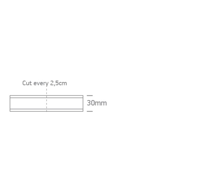LED profilis 40W/mW 3000K 7887B/W