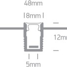 LED profilis 7900TR/AL