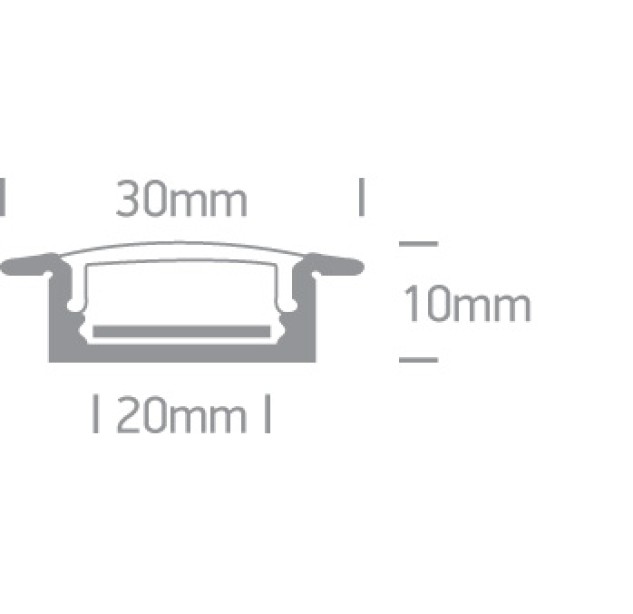 LED profilis 7906R/W
