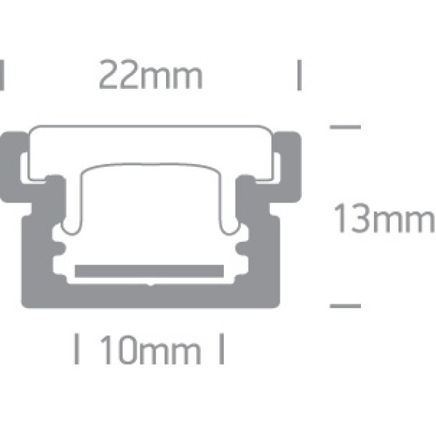 LED profilis IP67 7915R/AL