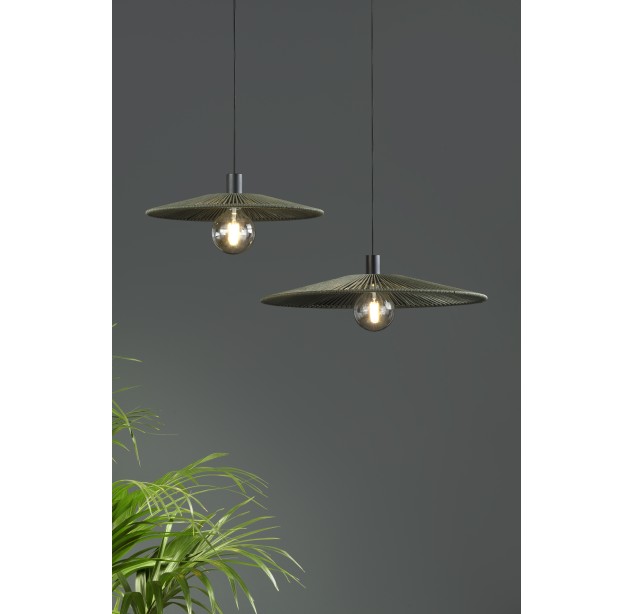 Pakabinamas šviestuvų rinkinys 6 m, tekstūruotas juodas, LED E27 15 W, CL.I
