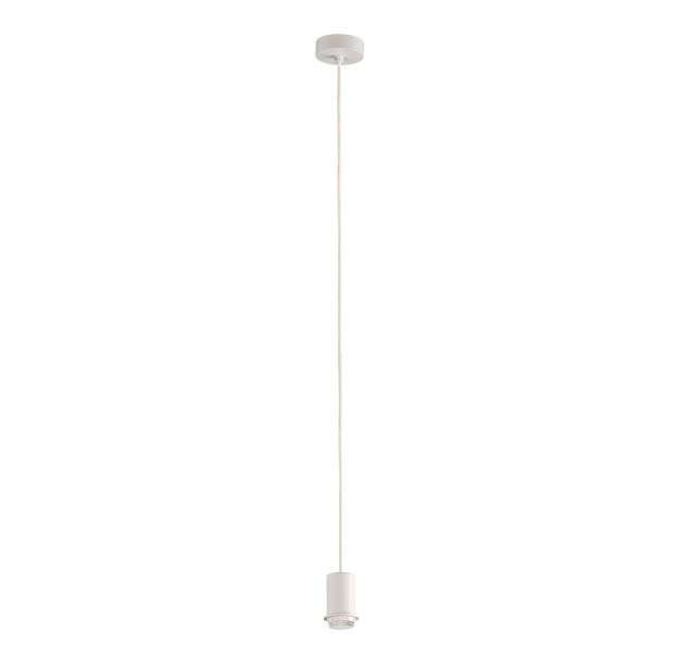 Pakabinamas šviestuvas, 2,5 m, tekstūruotas baltas, LED E27 15 W, CL.I