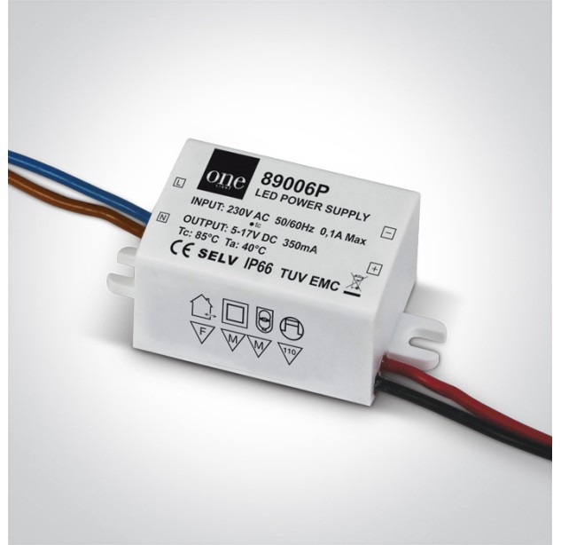 LED maitinimo šaltinis 2-6W IP66 89006P LED maitinimo šaltinis 2-6W IP66 89006P