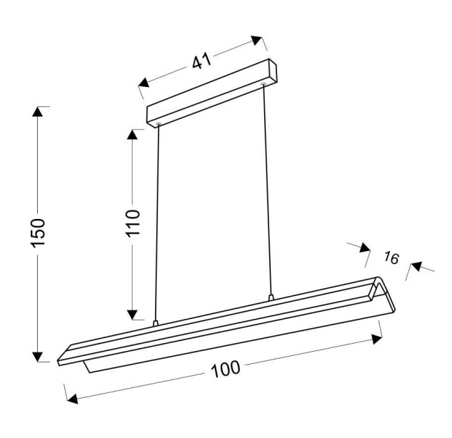Pakabinamas šviestuvas CURACOA 33W   A0011-320