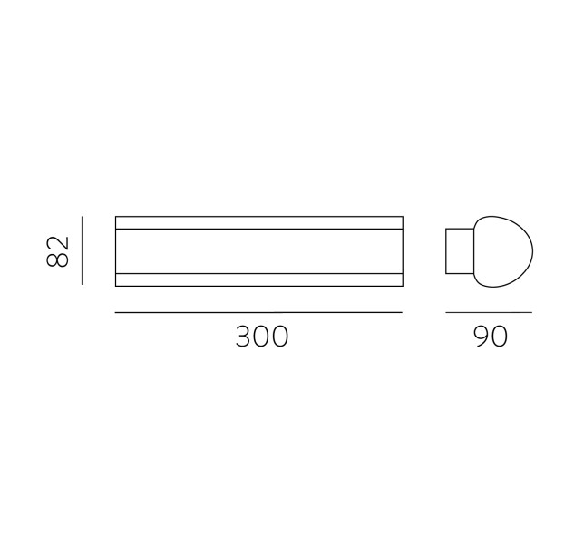 Sieniniai šviestuvai Aka 20 LED 3000 65 A202410N