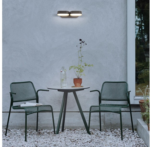 Kansas sieninis šviestuvas, tekstūruotas juodas, LED 2x5,5 W, 3000 K, 800 lm, CRI 90, CL.I, IP54, dim. Triac, ON-DEMAND **
