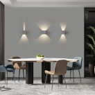 Kendo sieninis šviestuvas 100 mm, tekstūruotas baltas, LED 2x5,5 W, 1060 lm, CRI90, CL.I, IP65, 2700–3000 K, slankusis jungiklis, DAUGIAKOMPLEKTIS