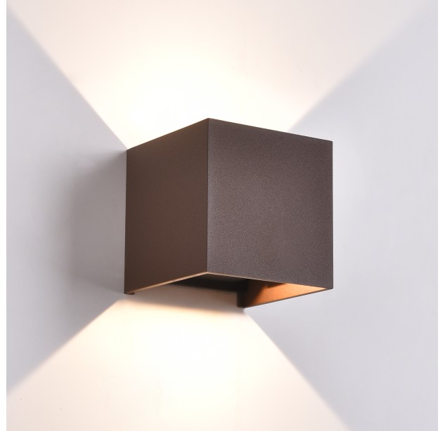 Kendo sieninis šviestuvas 100 mm Corten, LED 2x5,5 W 1060 lm, CRI90 CL.I IP65, Kelvinas 2700 K–3000 K, slankusis jungiklis, MULTI-PACK