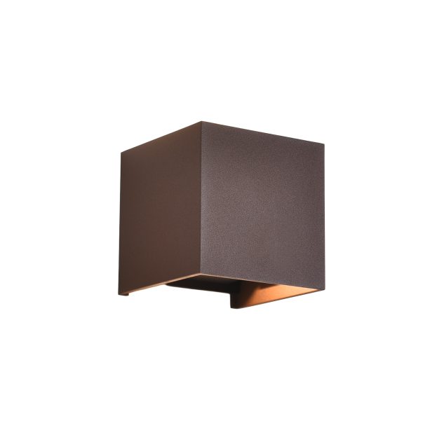 Kendo sieninis šviestuvas 100 mm Corten, LED 2x5,5 W 1060 lm, CRI90 CL.I IP65, Kelvinas 2700 K–3000 K, slankusis jungiklis, MULTI-PACK