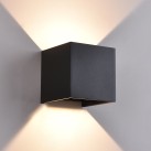 Kendo sieninis šviestuvas 100 mm, tekstūruotas juodas, LED 2x5,5 W, 1060 lm, CRI90, CL.I, IP65, 2700–3000 K, slankusis jungiklis, DAUGIAKOMPLEKTIS