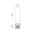 Kendo sieninis šviestuvas 250 mm Tech Gold, LED 2x5,5 W 1060 lm, CRI90 CL.I IP65, Kelvinas 2700 K–3000 K, slankusis jungiklis, MULTI-PACK