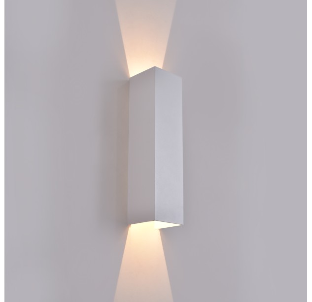 Kendo sieninis šviestuvas 400 mm, tekstūruotas baltas, LED 2x5,5 W, 1060 lm, CRI90, CL.I, IP65, 2700–3000 K, slankusis jungiklis, DAUGIAKOMPLEKTIS