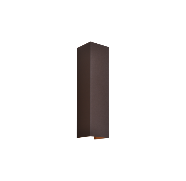 Kendo sieninis šviestuvas 400 mm Corten, LED 2x5,5 W 1060 lm, CRI90 CL.I IP65, Kelvinas 2700 K–3000 K, slankusis jungiklis, MULTI-PACK