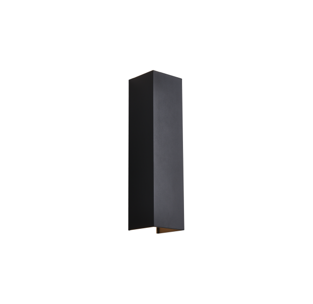 Kendo sieninis šviestuvas 400 mm, tekstūruotas juodas, LED 2x5,5 W, 1060 lm, CRI90, CL.I, IP65, 2700–3000 K, slankusis jungiklis, MULTI-PACK
