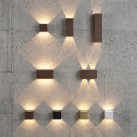 Kendo sieninis šviestuvas 400 mm, tekstūruotas juodas, LED 2x5,5 W, 1060 lm, CRI90, CL.I, IP65, 2700–3000 K, slankusis jungiklis, MULTI-PACK