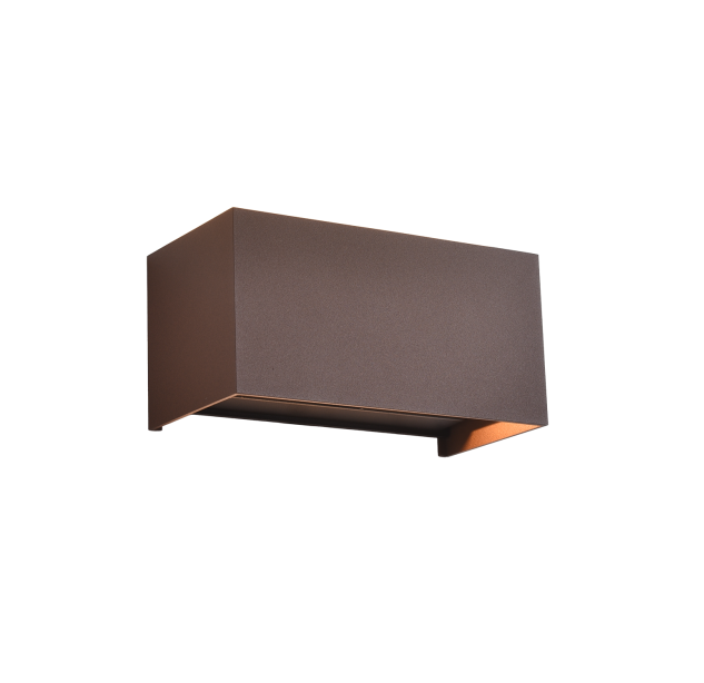 Kendo sieninis šviestuvas 200x100 mm Corten, LED 4x5,5 W 2120 lm, CRI90 CL.I IP65, Kelvin 2700 K–3000 K slankusis jungiklis, MULTI-PACK