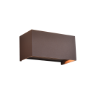 Kendo sieninis šviestuvas 200x100 mm Corten, LED 4x5,5 W 2120 lm, CRI90 CL.I IP65, Kelvinas 2700 K–3000 K, slankusis jungiklis, dimerizavimas DALI/Push, MULTI-PACK, ON-DEMAND **