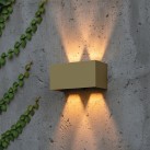Kendo sieninis šviestuvas 200x100 mm Corten, LED 4x5,5 W 2120 lm, CRI90 CL.I IP65, Kelvin 2700 K–3000 K slankusis jungiklis, dim. Triac, MULTI-PACK, ON-DEMAND **
