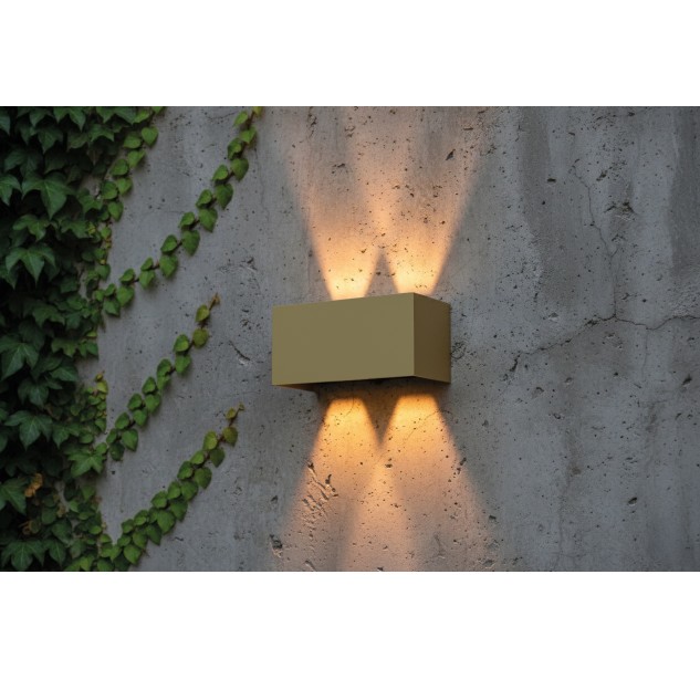 Kendo sieninis šviestuvas 200x100 mm, tekstūruotas juodas, LED 4x5,5 W, 2120 lm, CRI90, CL.I, IP65, 2700–3000 K, slankusis jungiklis, DAUGIAU PAKETŲ