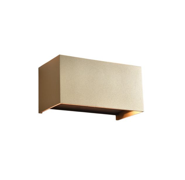Kendo sieninis šviestuvas 200x100 mm Tech Gold, LED 4x5,5 W 2120 lm, CRI90 CL.I IP65, Kelvinas 2700 K–3000 K, slankusis jungiklis, MULTI-PACK
