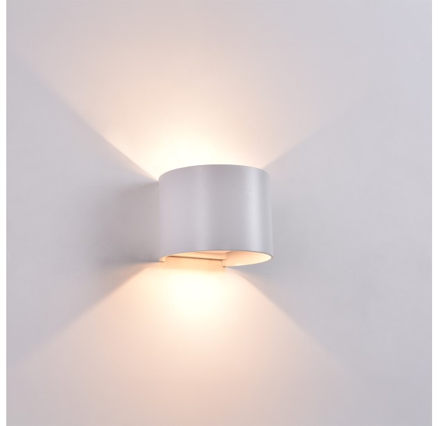 Kowa sieninis šviestuvas 100 mm, tekstūruotas baltas, LED 2x5,5 W, 1060 lm, CRI 90, CL.I, IP65, 2700–3000 K, slankusis jungiklis, MULTI-PACK