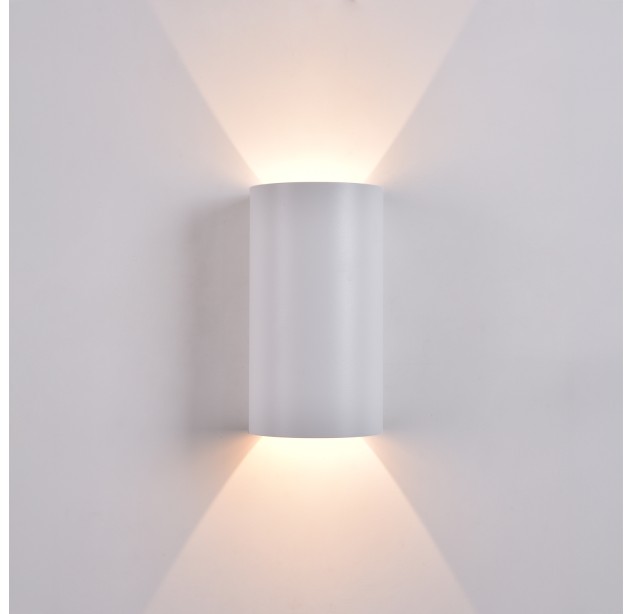 Kowa sieninis šviestuvas 250 mm, tekstūruotas baltas, LED 2x5,5 W, 1060 lm, CRI90, CL.I, IP65, 2700–3000 K, slankusis jungiklis, MULTI-PACK