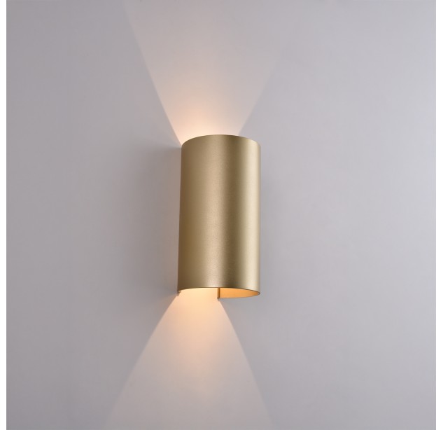 Kowa sieninis šviestuvas 250 mm Tech Gold, LED 2x5,5 W 1060 lm, CRI90 CL.I IP65, Kelvinas 2700 K–3000 K, slankusis jungiklis, MULTI-PACK