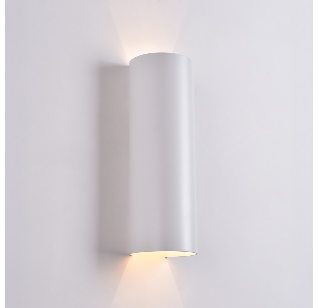 Kowa sieninis šviestuvas 400 mm, tekstūruotas baltas, LED 2x5,5 W, 1060 lm, CRI 90, CL.I, IP65, 2700–3000 K, slankusis jungiklis, MULTI-PACK