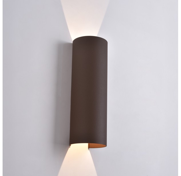 Kowa sieninis šviestuvas 400 mm Corten, LED 2x5,5 W 1060 lm, CRI90 CL.I IP65, Kelvinas 2700 K–3000 K, slankusis jungiklis, MULTI-PACK