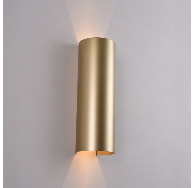 Kowa sieninis šviestuvas 400 mm Tech Gold, LED 2x5,5 W 1060 lm, CRI90 CL.I IP65, Kelvinas 2700 K–3000 K, slankusis jungiklis, MULTI-PACK