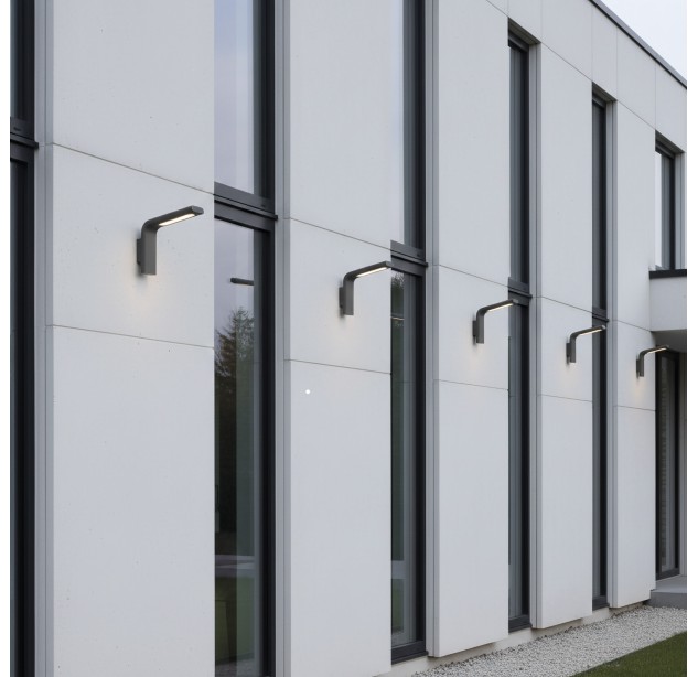 „Zen“ sieninis šviestuvas 16/2038-25, tekstūruotas antracitas, LED 10 W, 3000 K, 720 lm, CRI 90, CL.I, IP65, integruotas LED