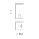 Sieniniai šviestuvai Cube 15 LED E27  54 A20391GR