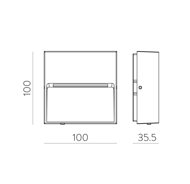 Nashira sieninis šviestuvas 16/2062 tekstūruotas baltas, LED 2,2 W 299 lm, CRI80 CL.I IP65, 2200 K–2700 K–3200 K–4000 K slankusis jungiklis