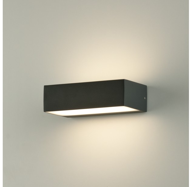 Sieninis šviestuvas „Draco“ 16/2070, tekstūruotas antracitas, LED 2x5 W, 3000 K, 715 lm, CRI 80, CL.I, IP65, dim. DALI/Push, ON-DEMAND **