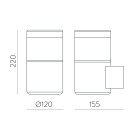Sieniniai šviestuvai Brisk 12 LED 3000 65 A2085000GR