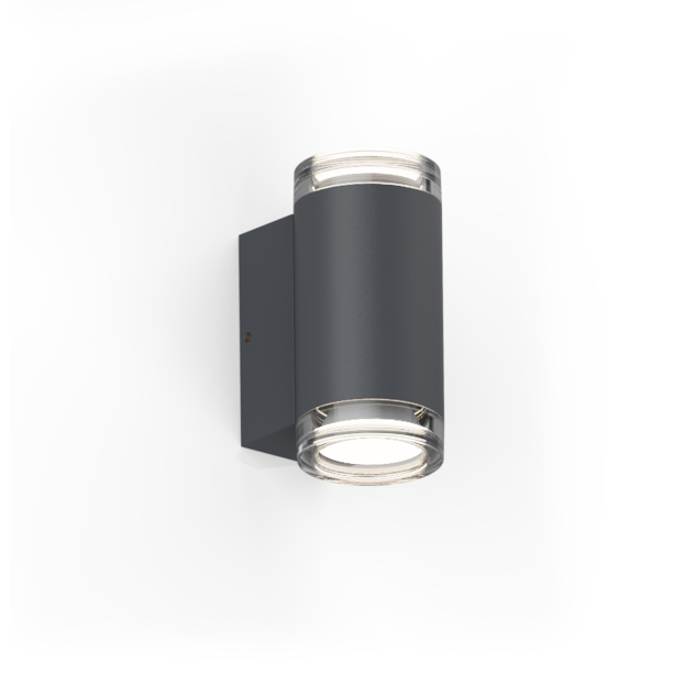Artic sieninis šviestuvas 16/2091-2 Tekstūruotas antracitas, LED GU10 2x8W, CL.I IP65