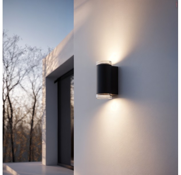 Artic sieninis šviestuvas 16/2091-2 Tekstūruotas antracitas, LED GU10 2x8W, CL.I IP65