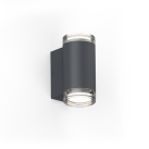 Artic sieninis šviestuvas 16/2091-2 Tekstūruotas antracitas, LED GU10 2x8W, CL.I IP65