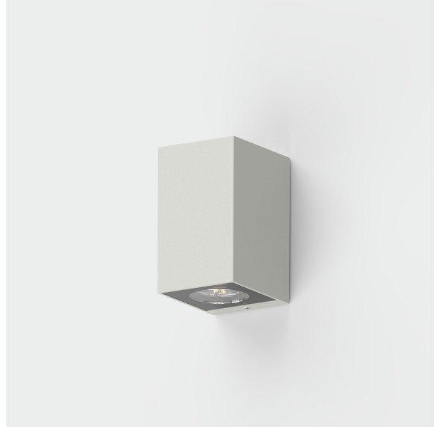 Sieninis šviestuvas „Oxen“ 100x60 mm, tekstūruotas baltas, LED 4 W, 515 lm, CRI 90, CL.I, IP65, 2700–3000 K, slankusis jungiklis
