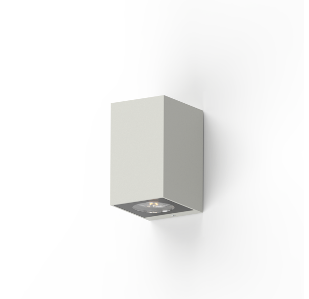 Sieninis šviestuvas „Oxen“ 100x60 mm, tekstūruotas baltas, LED 4 W, 515 lm, CRI 90, CL.I, IP65, 2700–3000 K, slankusis jungiklis