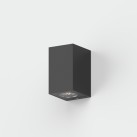 Sieninis šviestuvas „Oxen“ 100x60 mm, tekstūruotas juodas, LED 4 W, 515 lm, CRI 90, klasė I, IP65, 2700–3000 K, slankusis jungiklis
