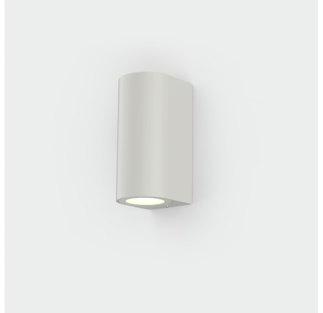 Nexo sieninis šviestuvas %D860x130mm tekstūruotas baltas, LED 2x4W 865lm, CRI90 CL.I IP65, Kelvinas 2700K-3000K slankusis jungiklis