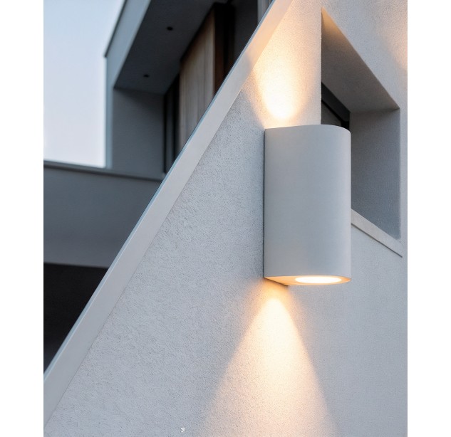 Nexo sieninis šviestuvas %D860x130mm tekstūruotas baltas, LED 2x4W 865lm, CRI90 CL.I IP65, Kelvinas 2700K-3000K slankusis jungiklis