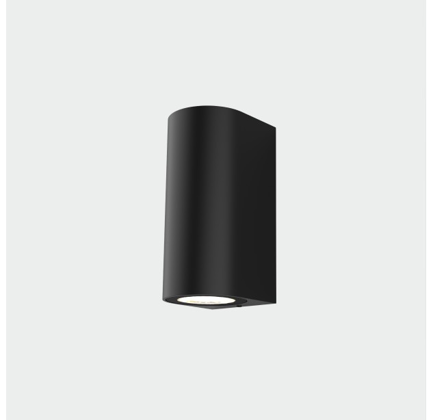 Nexo sieninis šviestuvas %D860x130mm tekstūruotas juodas, LED 2x4W 865lm, CRI90 CL.I IP65, Kelvinas 2700K-3000K slankusis jungiklis