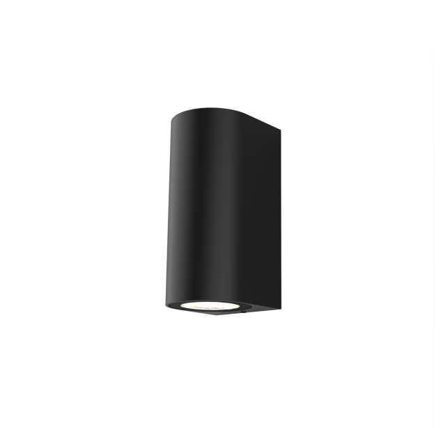 Nexo sieninis šviestuvas %D860x130mm tekstūruotas juodas, LED 2x4W 865lm, CRI90 CL.I IP65, Kelvinas 2700K-3000K slankusis jungiklis