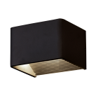 Sieninis šviestuvas „Icon“ 16/3089-10, tekstūruotas juodas, LED 8,5 W, 890 lm, CRI 90, CL.II, integruotas LED, 2700 K–3000 K–4000 K, slankusis jungiklis