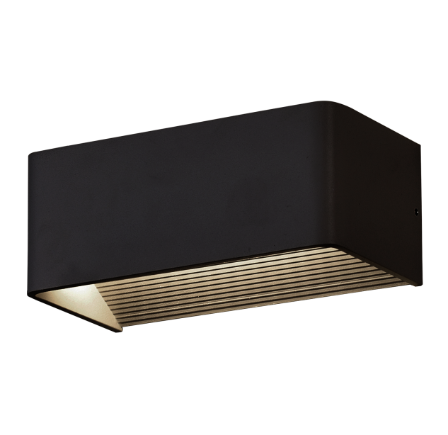 Sieninis šviestuvas „Icon“ 16/3089-20, tekstūruotas juodas, LED 10,5 W, 1100 lm, CRI 90, CL.II, integruotas LED, 2700 K–3000 K–4000 K, slankusis jungiklis